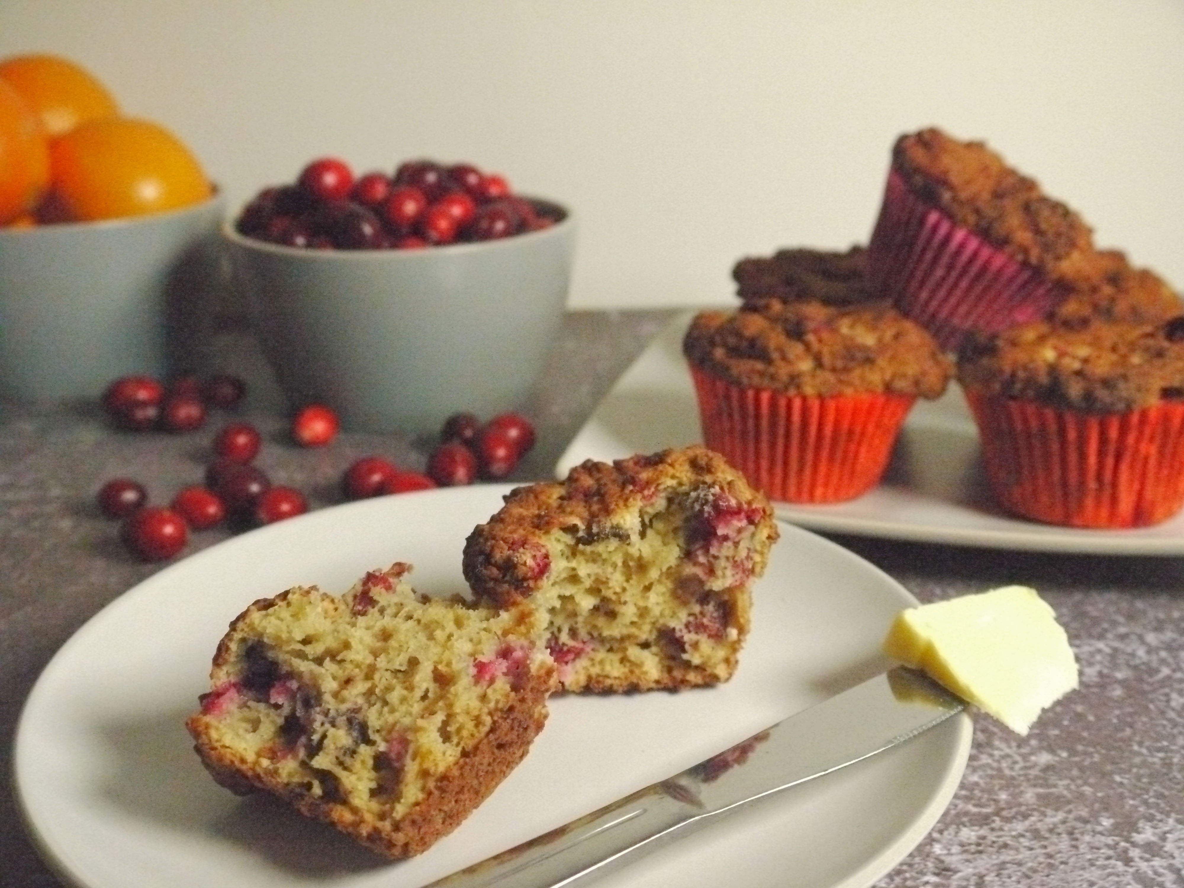 Cranberry and Pecan Muffins