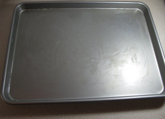 buttered baking sheet