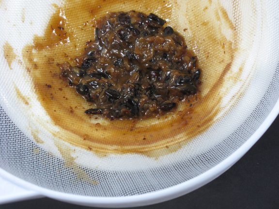 What is left of Sharwood's Black Bean Sauce passed through a sieve