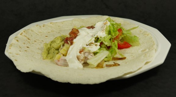 Plated Chicken Fajitas