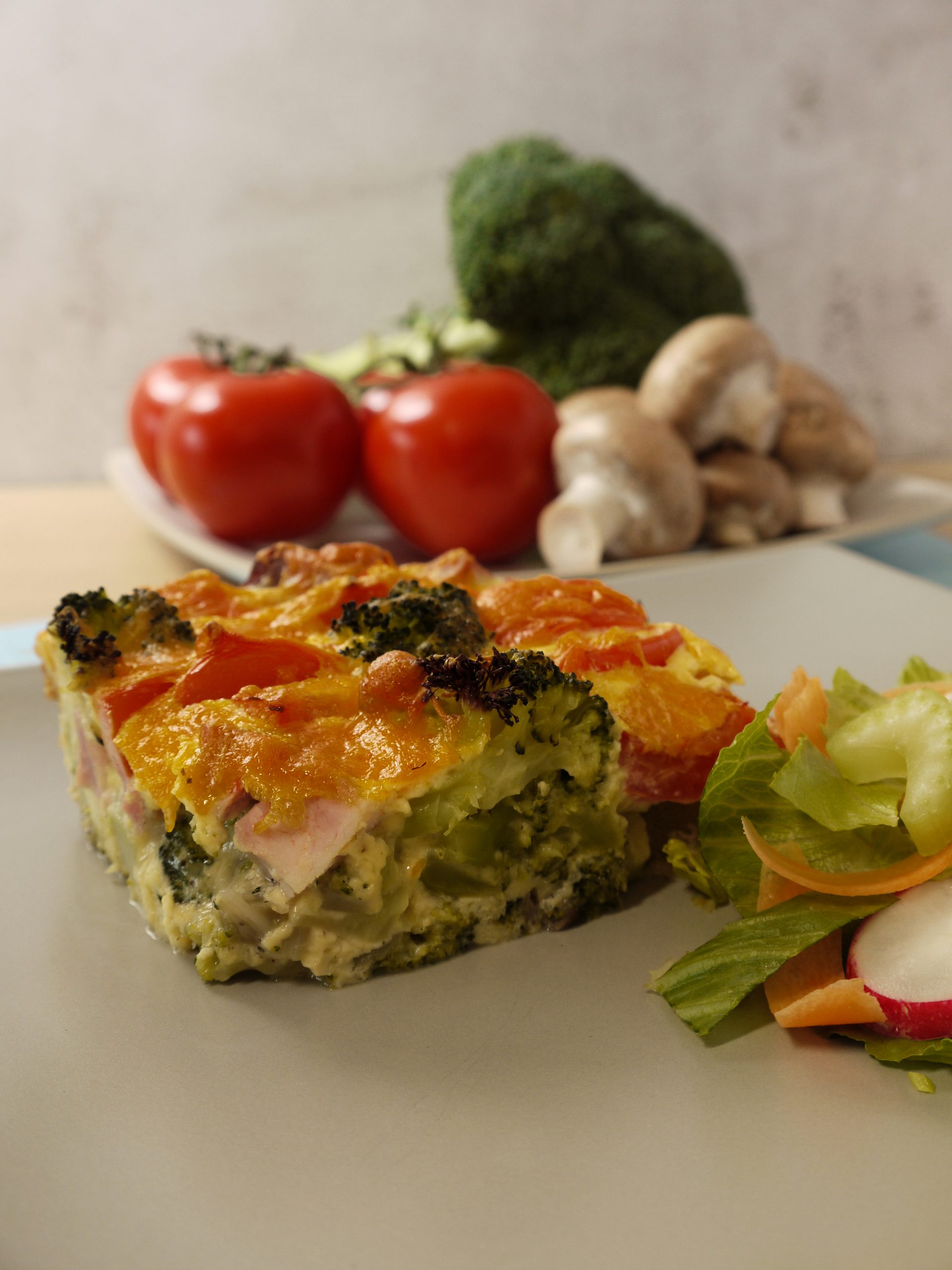 What to do with leftover pressure cooked gammon or ham recipes make Ham and Broccoli Quiche from Leftovers by Design